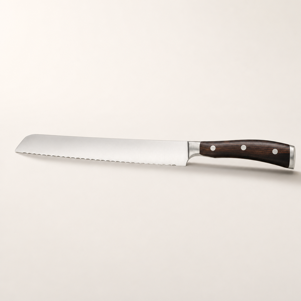 Wüsthof Ikon Bread Knife 23 cm, Precision Double Serration — Bread Knife