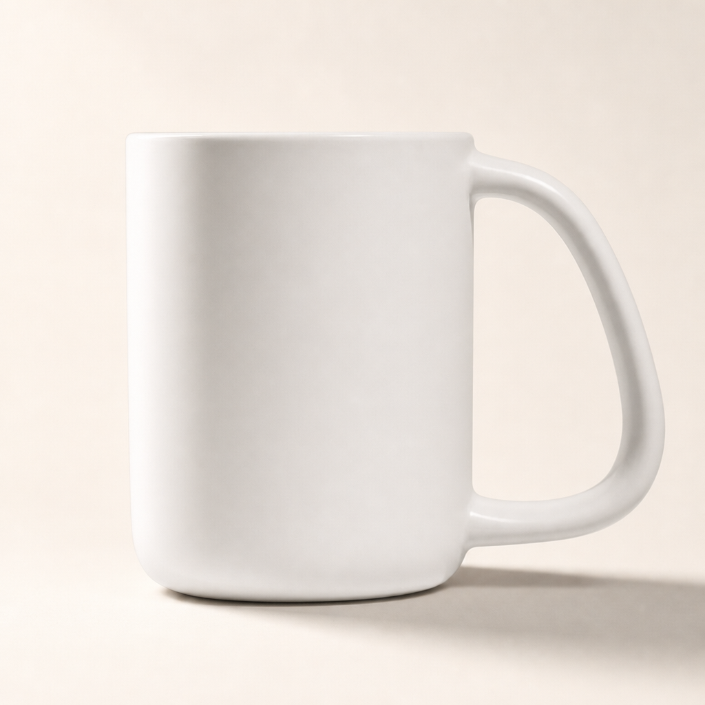 CURVD Ergonomic Coffee Mug, 12 oz — Ceramic Coffee Mug