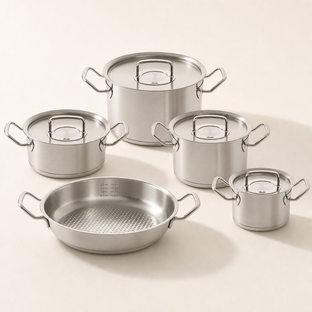 Fissler Original-Profi Collection 5-Piece Set with Metal Lids — Cookware Set