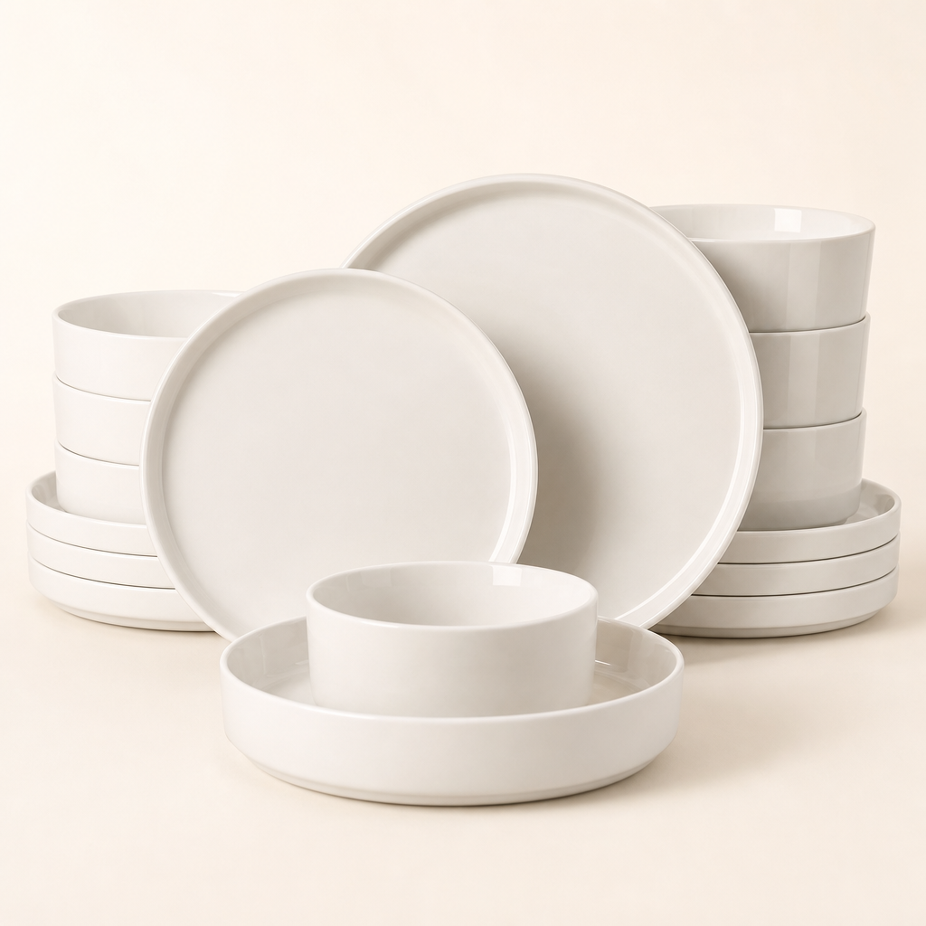 Thomas Loft 16-Piece White Dinner Set — Dinnerware Set