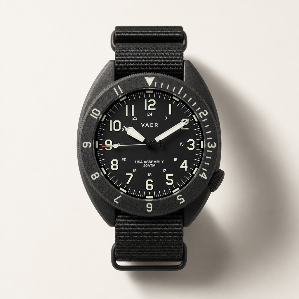 Vaer C4 Tactical Field Solar — Everyday Carry Watch (Analog/Field Watch)