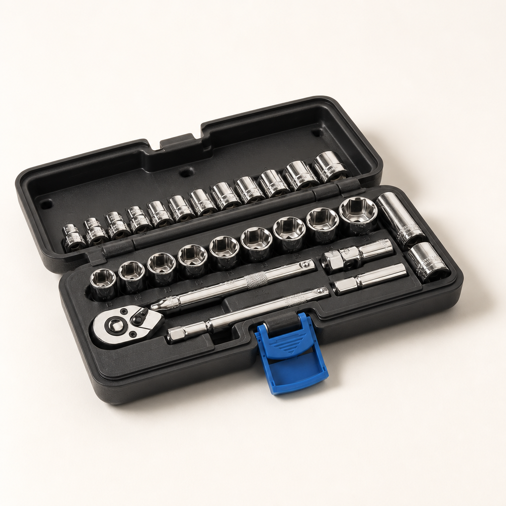 EPAuto 45-piece 3/8-inch Drive Socket Set with 72-tooth Pear-Head Ratchet — Mechanic's Socket Set