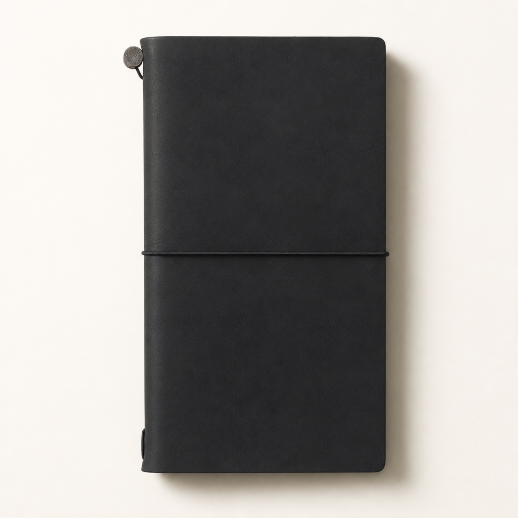 Traveler’s Company TRAVELER’S notebook Regular — Black — Notebook / Journal (Refillable Hardcover)