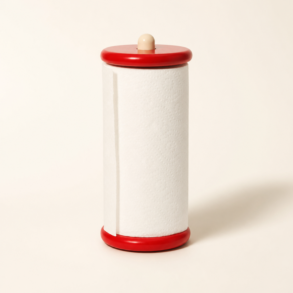 Areaware Spool Paper Towel Holder in Red — Paper Towel Holder