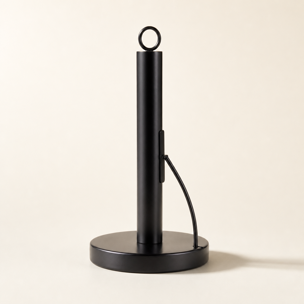 Crate & Barrel Cora Iron Paper Towel Holder with Tension Arm — Paper Towel Holder