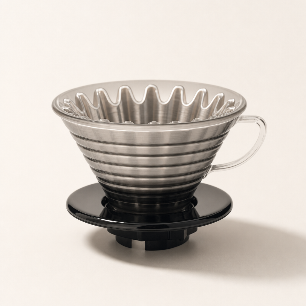 Kalita Kalita Wave 185 Stainless Steel Dripper — Pour-Over Coffee Dripper