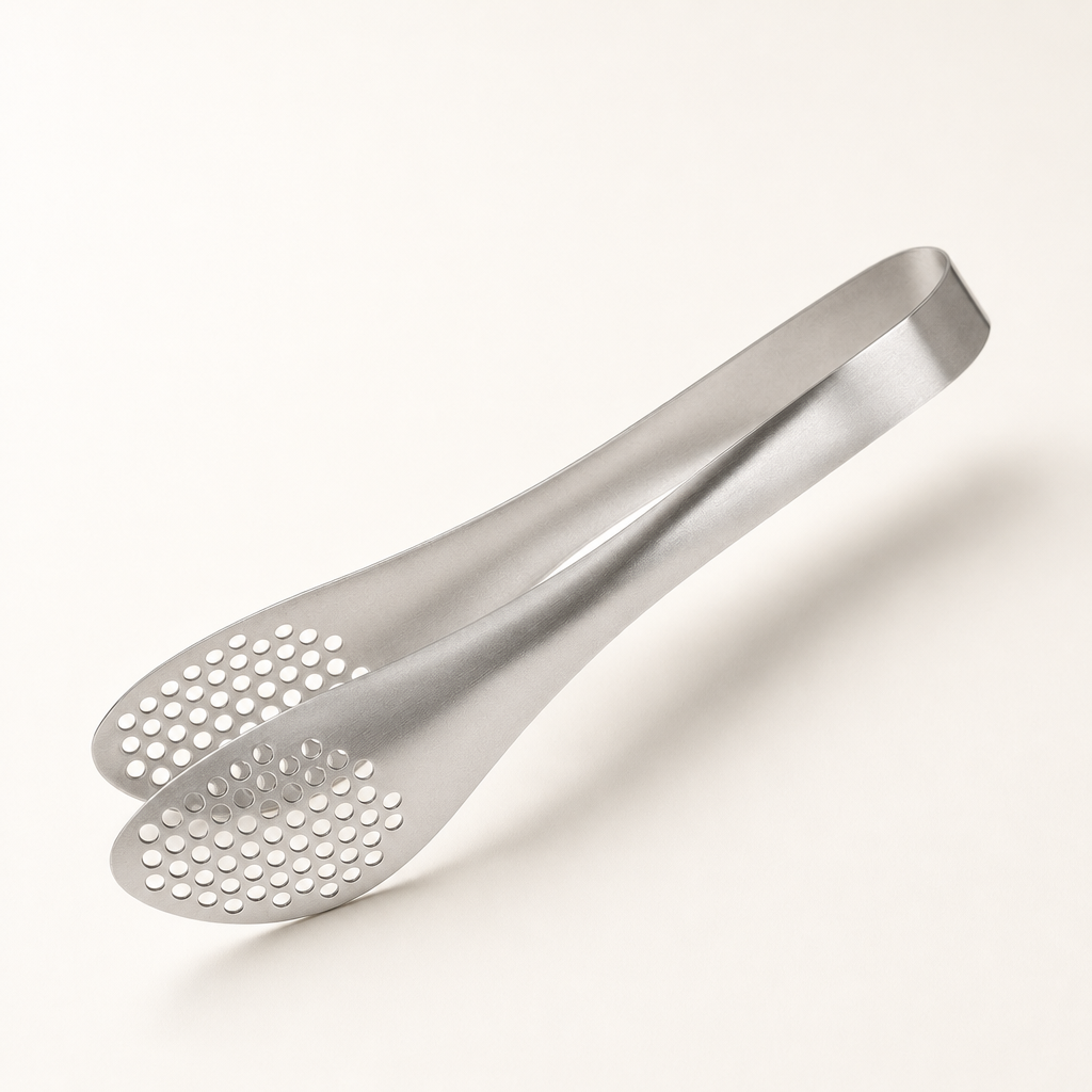 Sori Yanagi Stainless Steel Perforated Tongs — Salad Servers