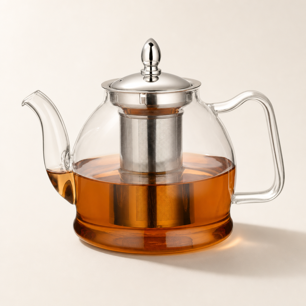 HIWARE 1000 mL Glass Teapot with Removable Infuser — Teapot