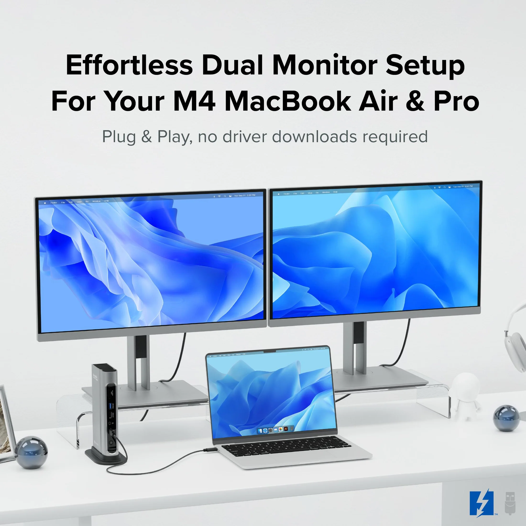 Plugable Plugable TBT4-UDZ Thunderbolt 4 & USB4 Quad Display Dock
