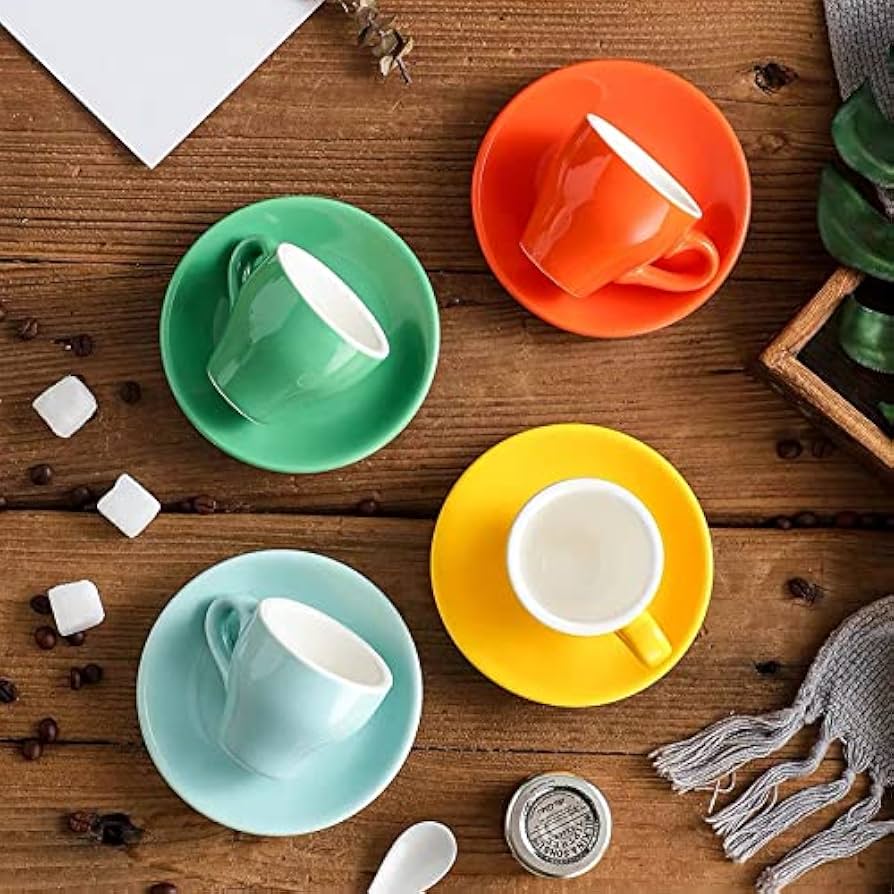 ionEgg Porcelain Espresso Cup with Saucer