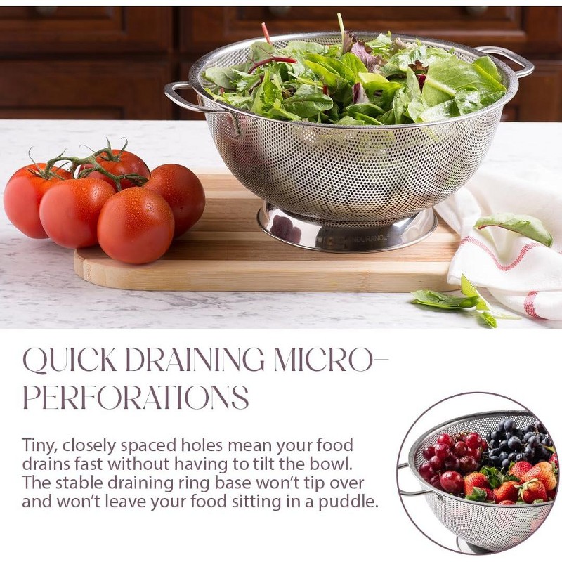 Bellemain Bellemain Micro-Perforated Stainless Steel 5-Quart Colander