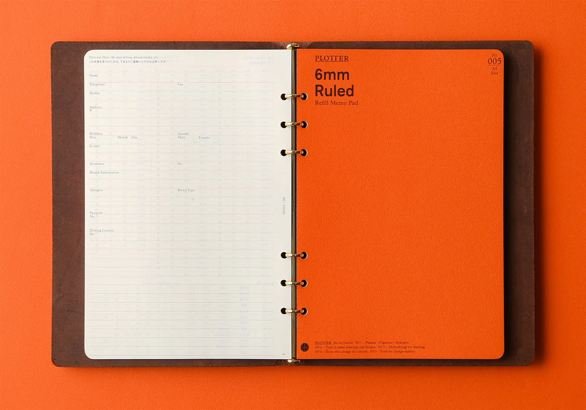 PLOTTER Pueblo 6-Ring Leather Binder A5