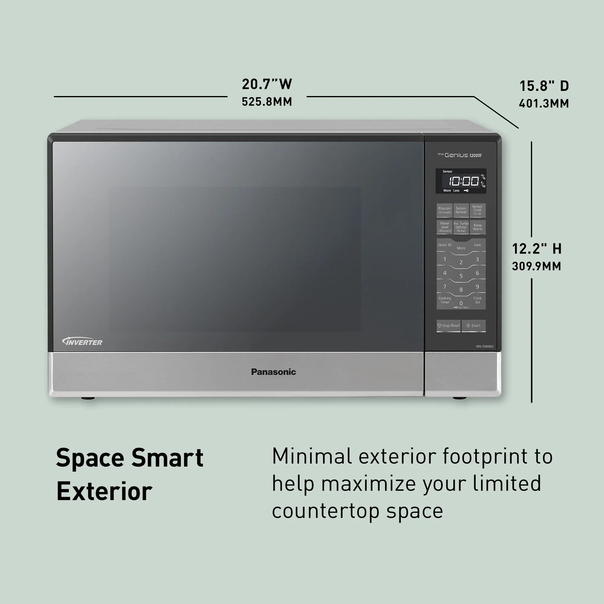 Panasonic Genius Sensor Inverter Countertop Microwave
