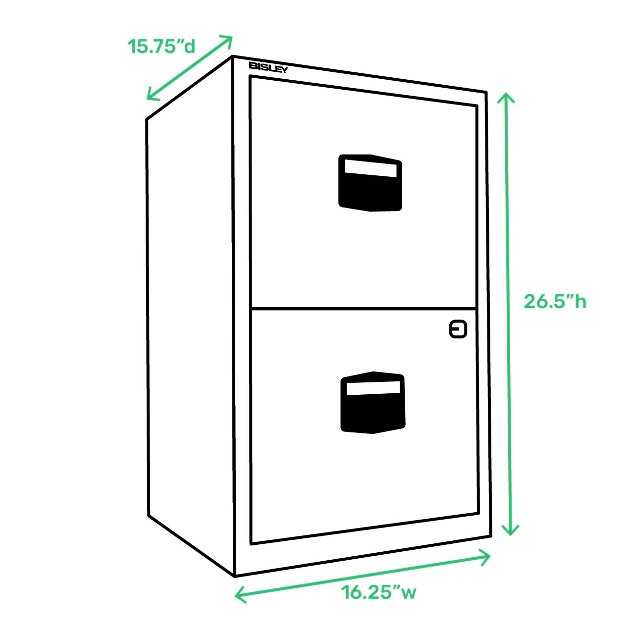 Bisley Bisley 2-Drawer Steel Home File Cabinet