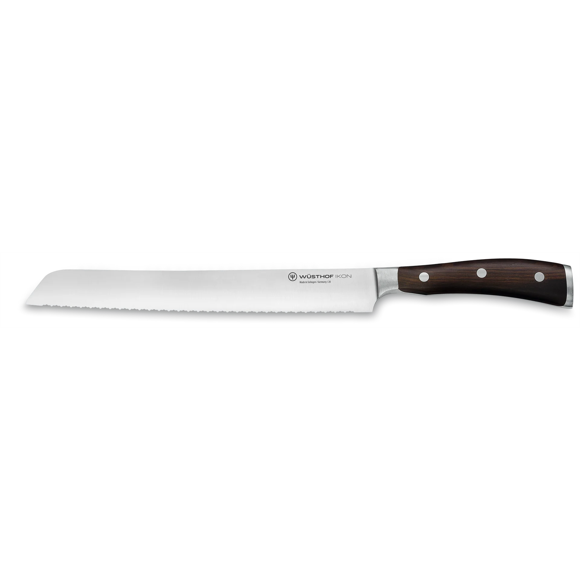 Wüsthof Ikon Bread Knife 23 cm, Precision Double Serration