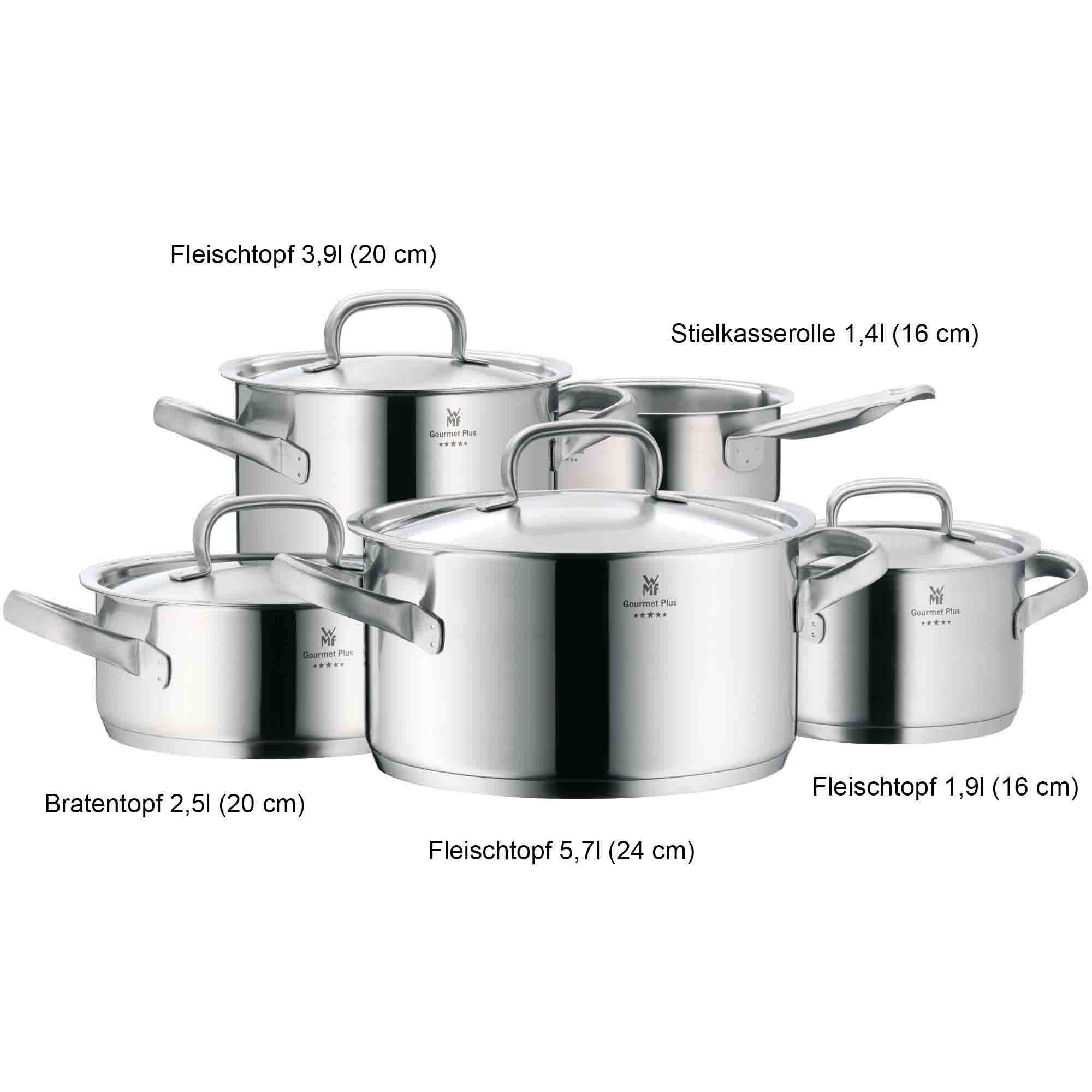 WMF Gourmet Plus 5-Piece Pot Set