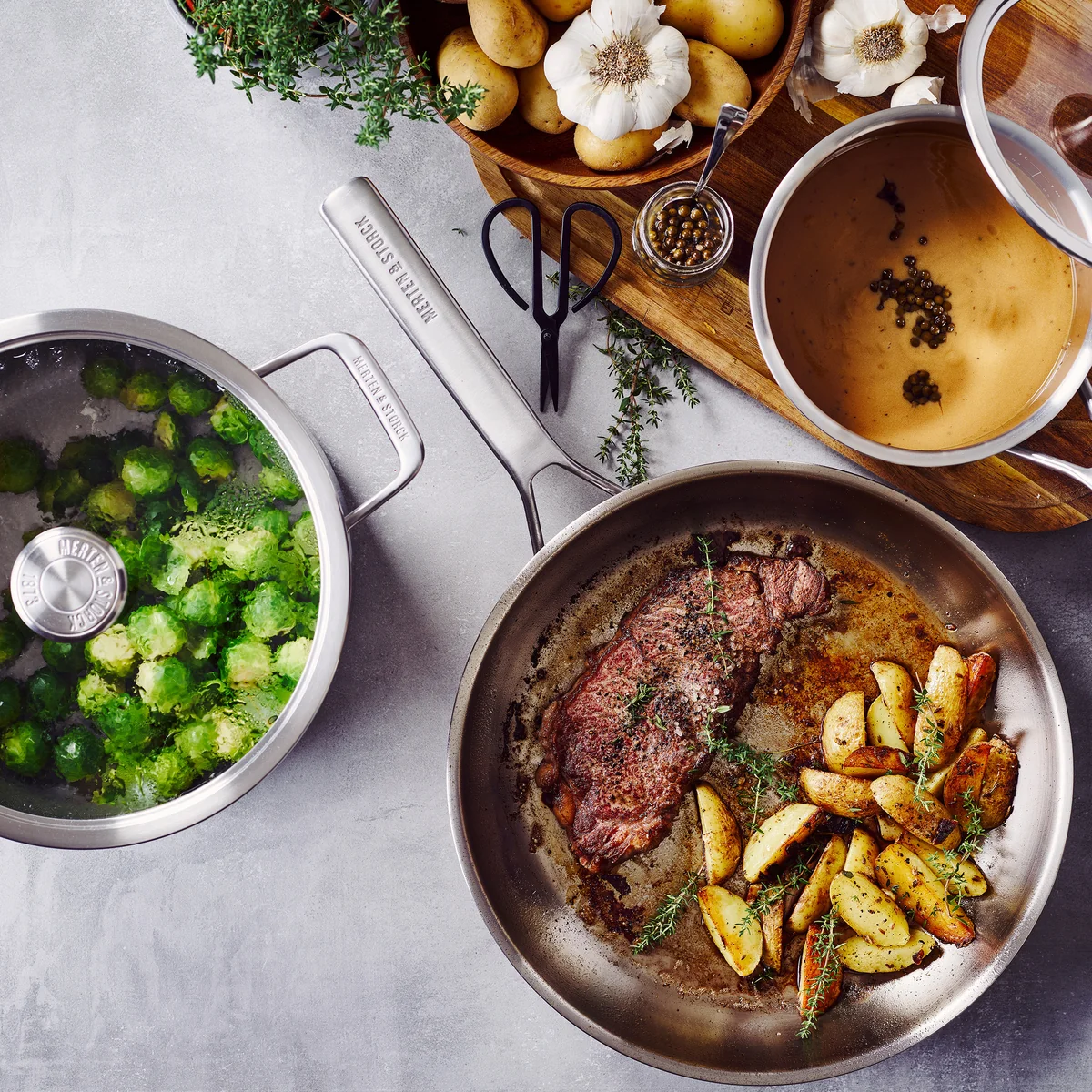 Merten & Storck Tri-Ply Stainless Steel 8-Piece Set