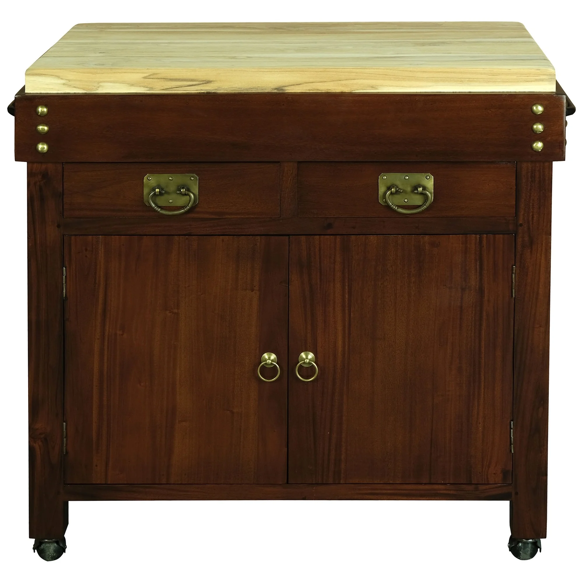 Centrum Furniture Cucina Mahogany Timber Butcher Block Kitchen Island