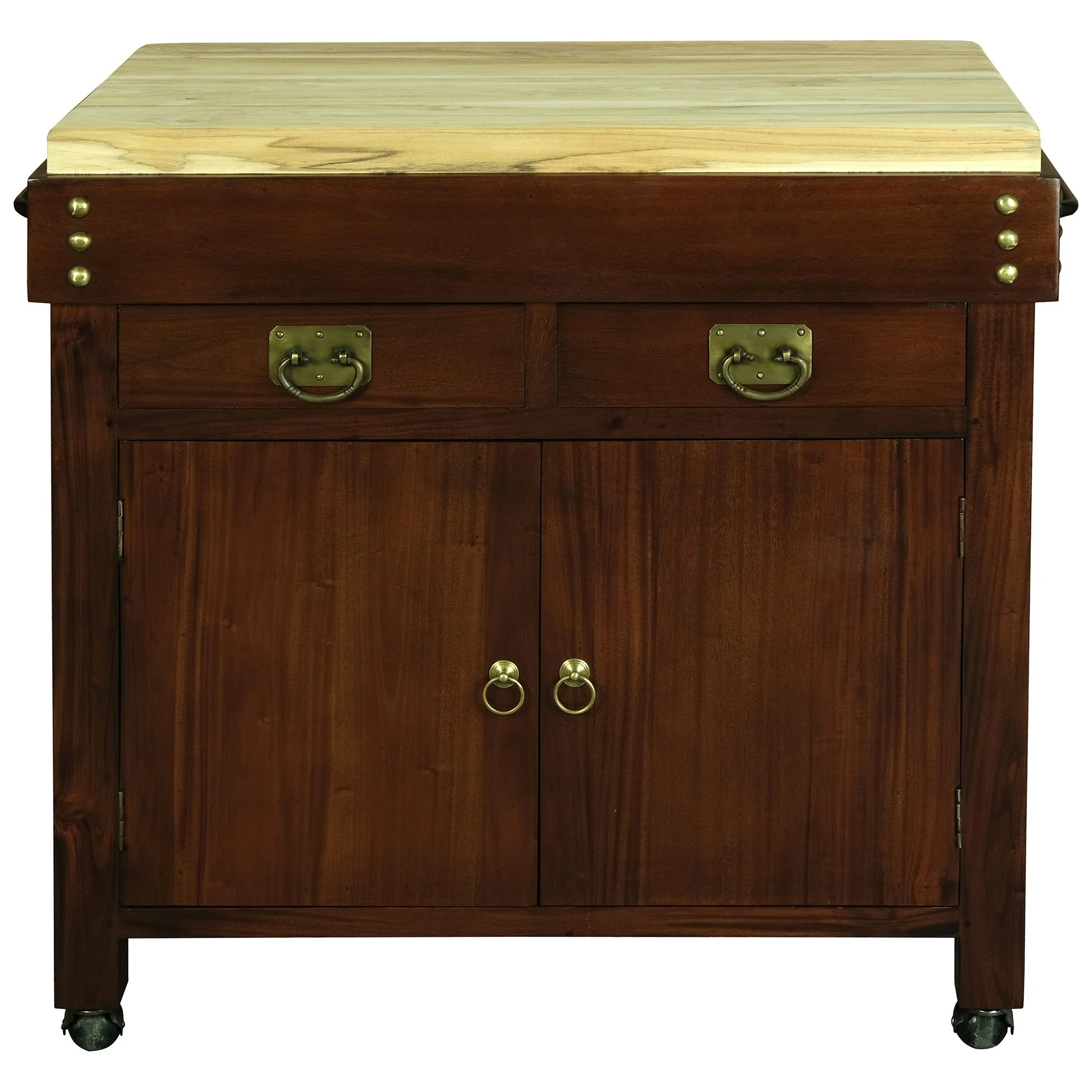 Centrum Furniture Cucina Mahogany Timber Butcher Block Kitchen Island