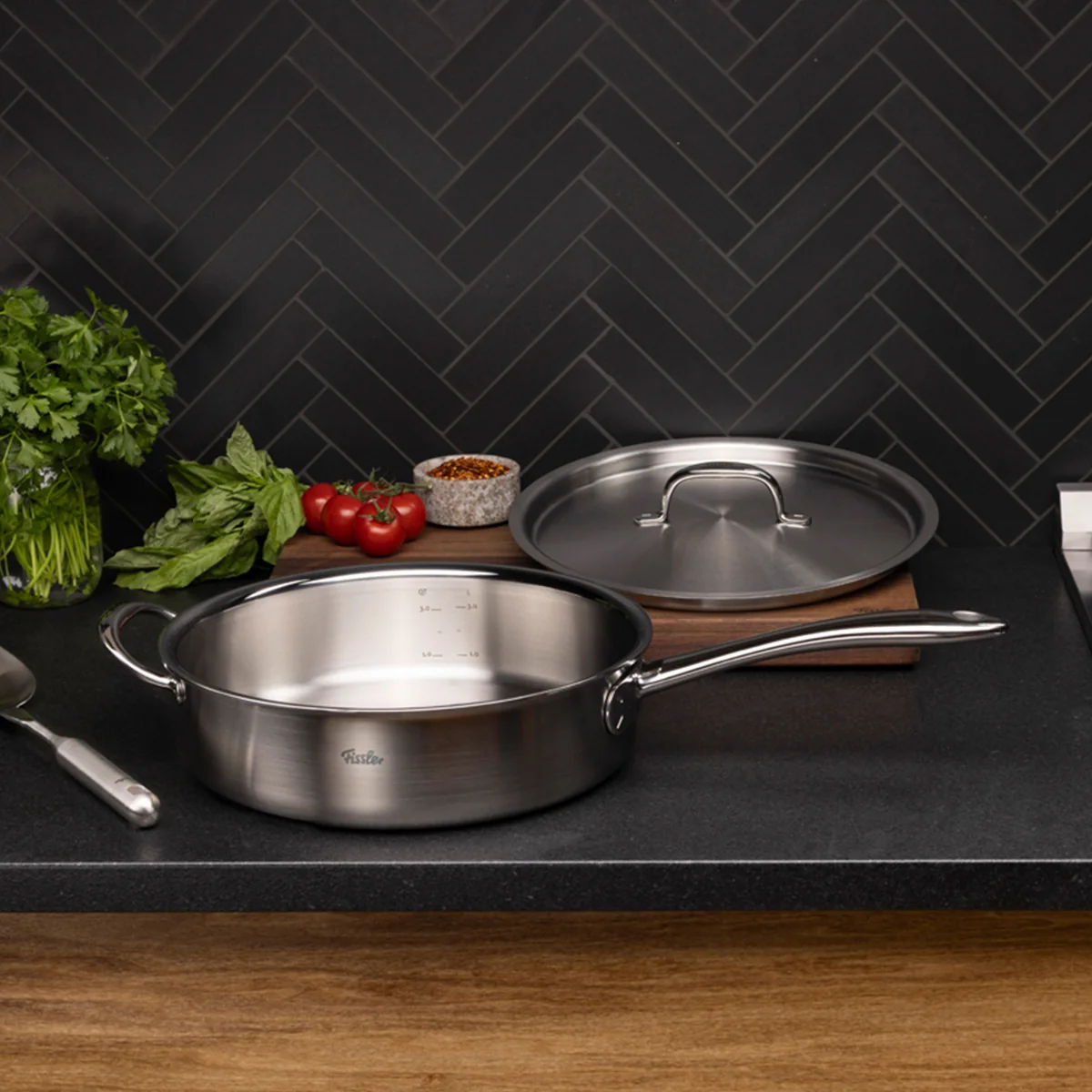 Fissler Fissler M5 Pro-Ply Sauté Pan with Metal Lid, 24 cm