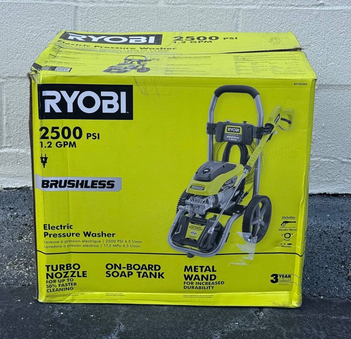RYOBI RYOBI 2500 PSI Brushless Electric Pressure Washer