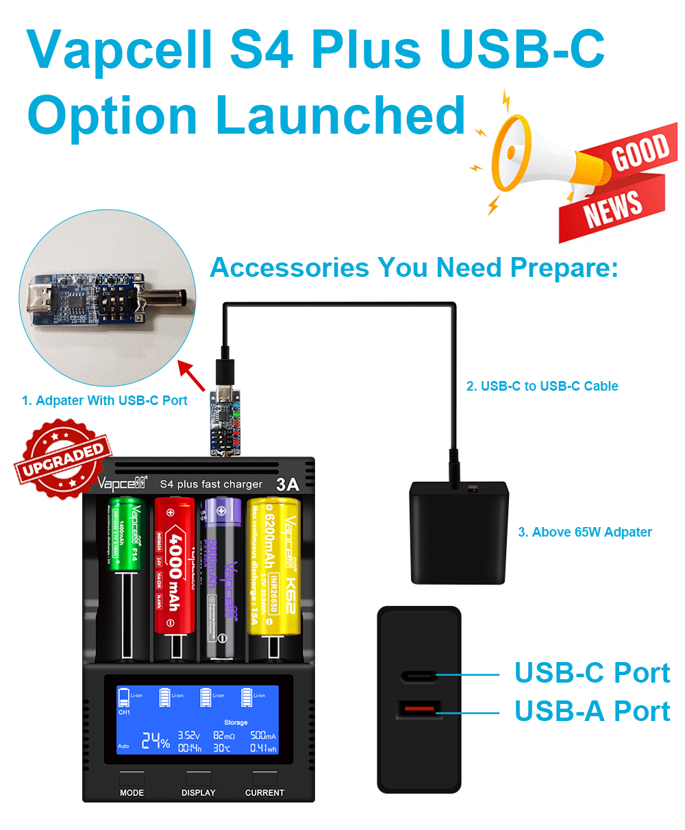 Vapcell Vapcell S4 Plus V3.0